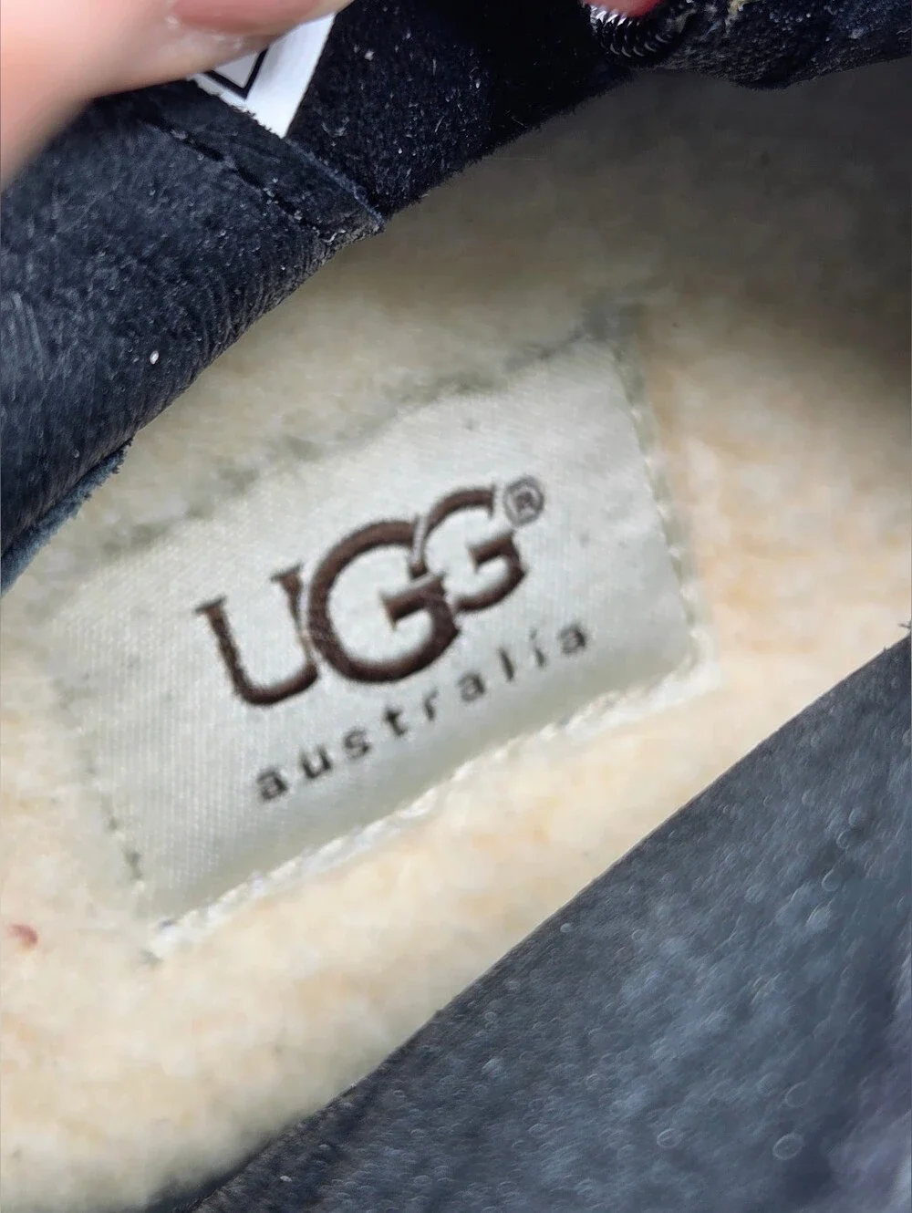 ​UGG Australia Emalie Waterproof Black Leather Wedge Booties Size 7